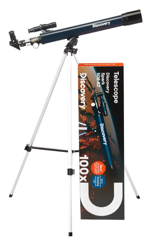 imagen telescopio Levenhuk Discovery Spark 506 AZ con libro,  2