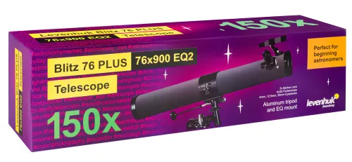 gráfico telescopio Levenhuk Blitz 76 PLUS,  12