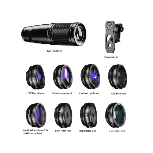fotografía juego de lentes para teléfono inteligente Levenhuk Kelvin SLS10,  6
