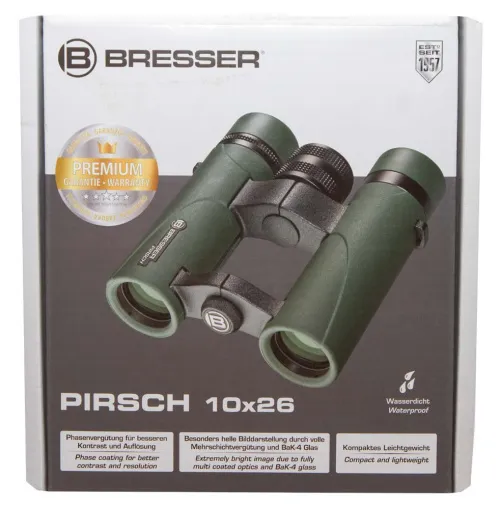 gráfico prismáticos Bresser Pirsch 10x26,  12