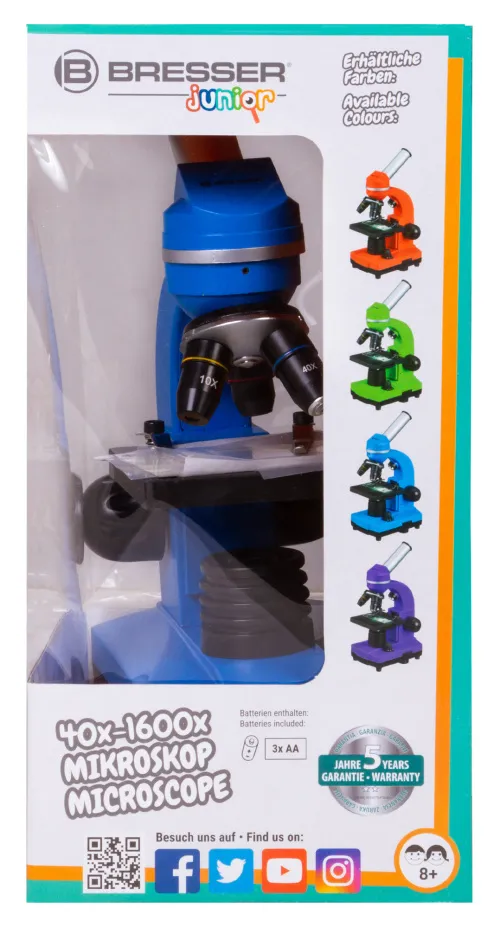 gráfico microscopio Bresser Junior Biolux SEL 40–1600x,  13