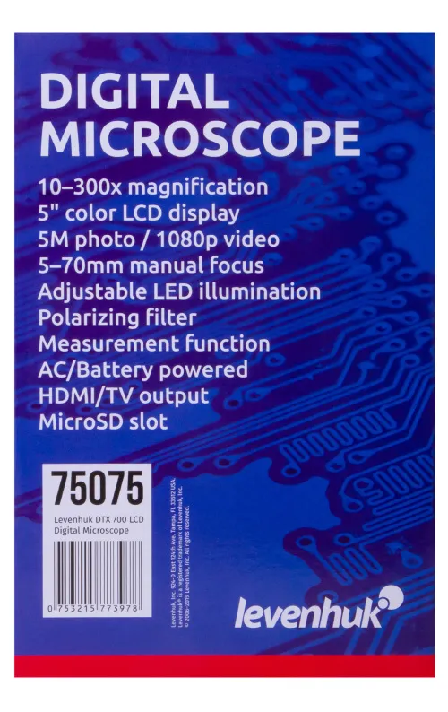 gráfico microscopio digital Levenhuk DTX 700 LCD,  24