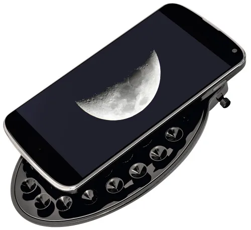 imagen telescopio reflector parabólico Bresser Spica 130/1000 EQ3 con Adaptador para Smartphone,  12