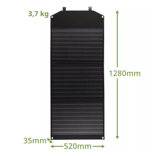 foto cargador solar móvil Bresser de 90 vatios con salida USB,  6