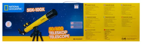 gráfico telescopio Bresser National Geographic 50/600 AZ con Montura,  15