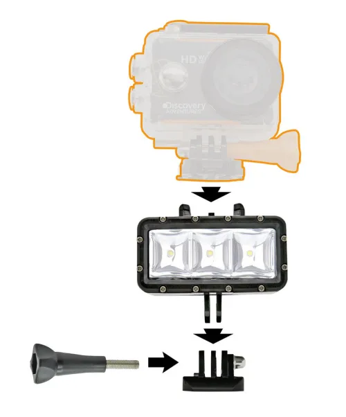 gráfico antorcha Bresser WP LED para cámaras de acción,  4