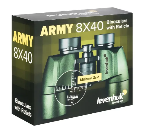 foto prismáticos Levenhuk Army 8x40 con retícula,  14