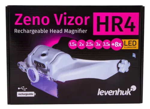 fotografía lupa frontal recargable Levenhuk Zeno Vizor HR4,  12