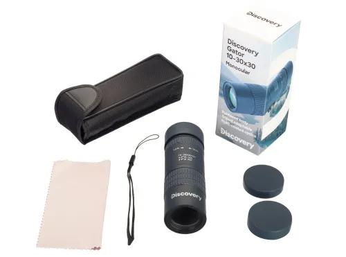 fotografía monocular Levenhuk Discovery Gator 10—30x30,  4