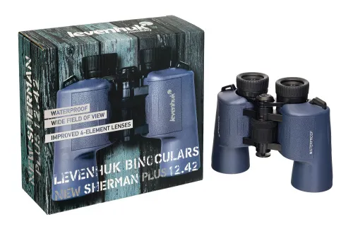 gráfico prismáticos Levenhuk New Sherman PLUS 12x42,  5