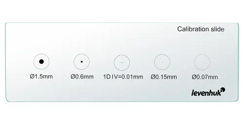 foto portaobjetos de calibración Levenhuk MED X/Y,  3