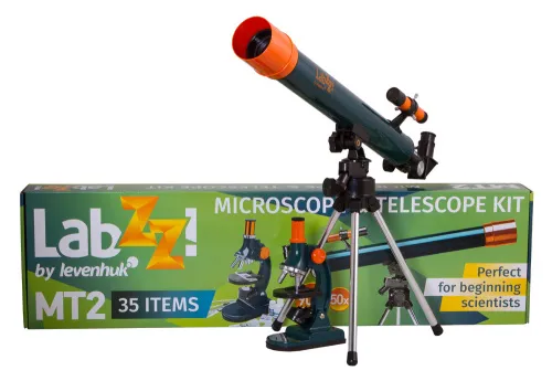 foto conjunto de microscopio y telescopio Levenhuk LabZZ MT2,  15