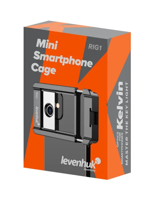 fotografía mini jaula para teléfono inteligente Levenhuk Kelvin RIG1,  10