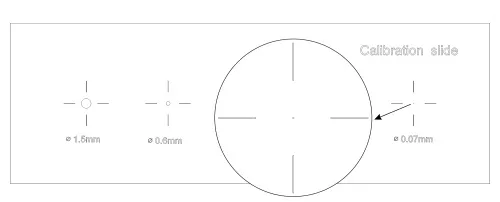 imagen portaobjetos de calibración MAGUS CS5 (XY0,01/0,07/0,15/0,6/1,5),  7