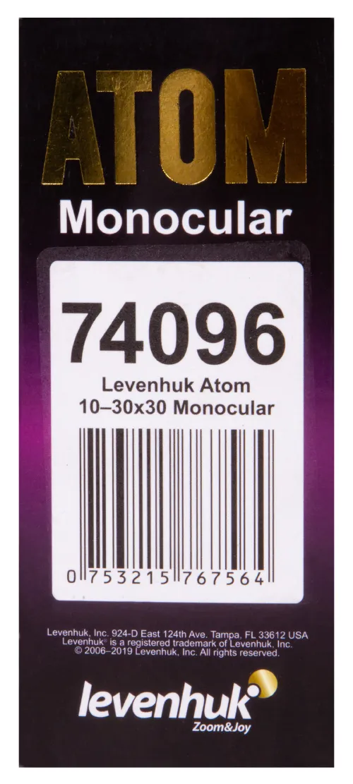 imagen monocular Levenhuk Atom 10–30x30,  14