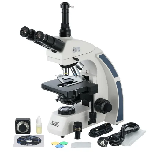 imagen microscopio trinocular digital Levenhuk MED D40T,  2