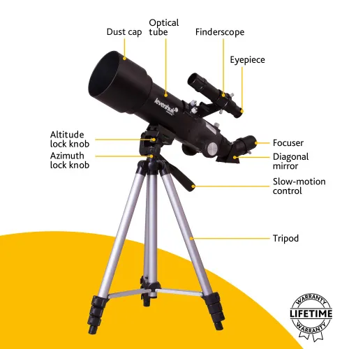 imagen telescopio Levenhuk Skyline Travel 70,  17