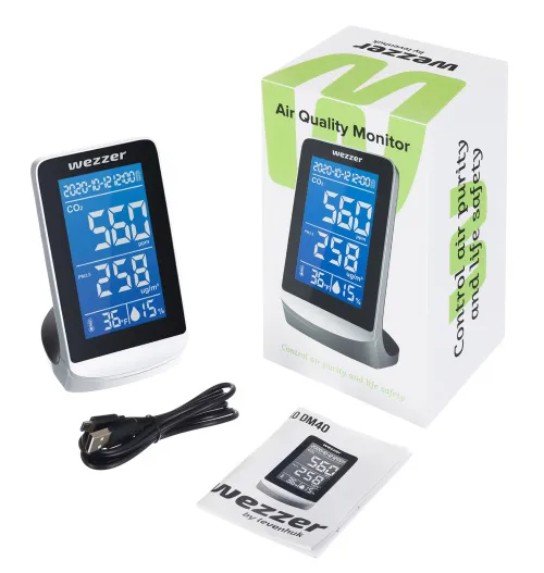 fotografía monitor de calidad del aire Levenhuk Wezzer Air PRO DM40,  2