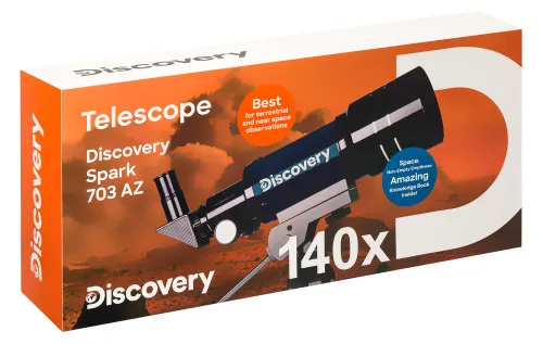 foto telescopio Levenhuk Discovery Spark 703 AZ con libro,  12