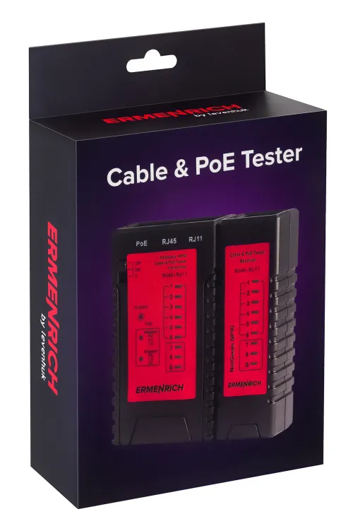 imagen comprobador de cables y PoE Ermenrich NetGeeks NP10,  7