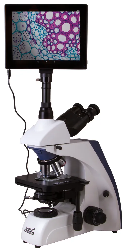 gráfico microscopio trinocular digital Levenhuk MED D35T LCD,  3