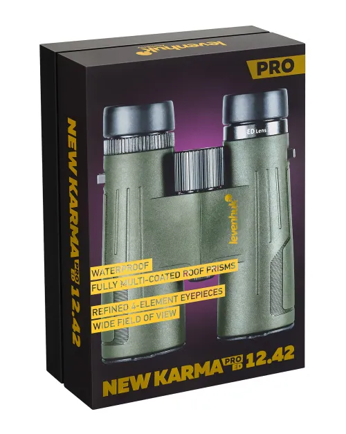 gráfico prismáticos Levenhuk New Karma PRO ED 12x42,  13