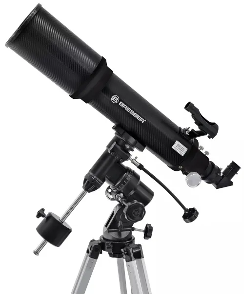 foto telescopio Bresser Polaris-II AR-102/600 EQ-3 AT-3 con filtro solar,  2