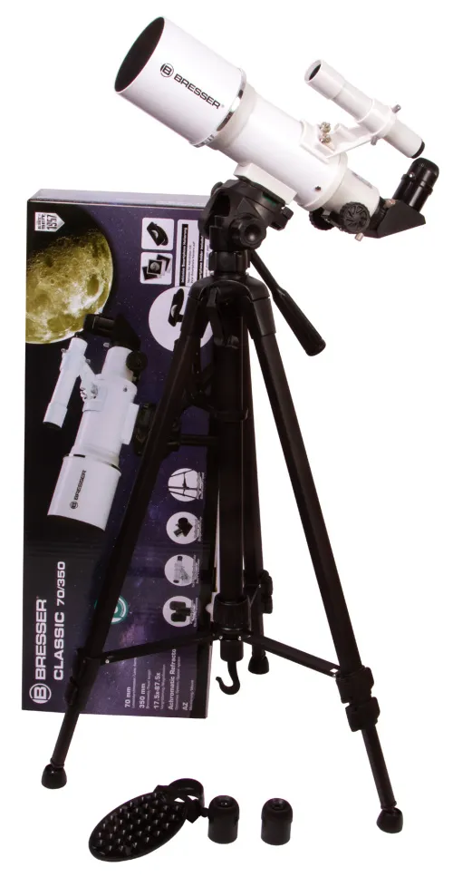 fotografía telescopio Bresser Classic 70/350 AZ,  2