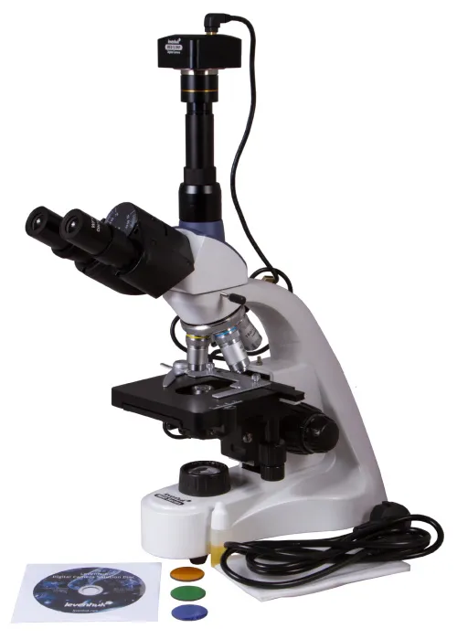imagen microscopio trinocular digital Levenhuk MED D10T,  2