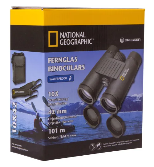 fotografía prismáticos Bresser National Geographic 10x42 WP,  8