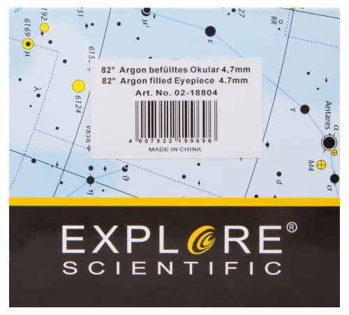 foto ocular 4,7 mm Explore Scientific LER 82° (1,25"),  12