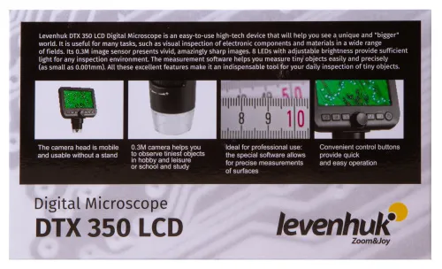 gráfico microscopio digital Levenhuk DTX 350 LCD,  20