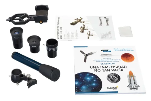 fotografía telescopio Levenhuk Discovery Sky Trip ST80 con libro,  5