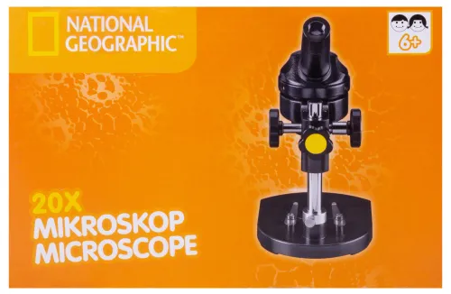 foto microscopio Bresser National Geographic 20x, monocular,  18