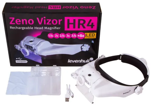 fotografía lupa frontal recargable Levenhuk Zeno Vizor HR4,  2