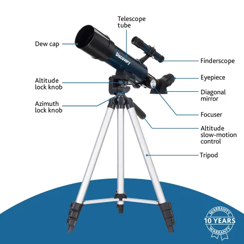 foto telescopio Levenhuk Discovery Sky Trip ST50 con libro,  17