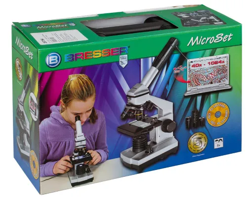 fotografía microscopio Bresser Junior 40–1024x, con funda,  12