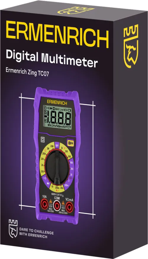 gráfico multímetro digital Ermenrich Zing TC07,  2