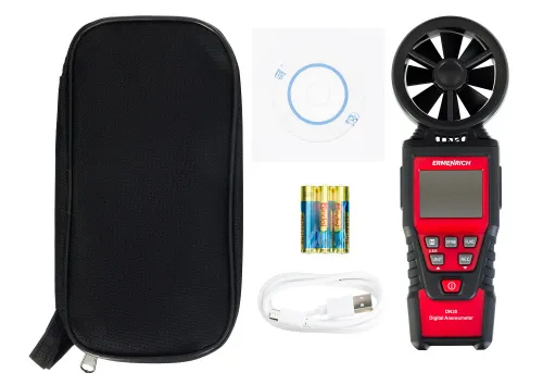 gráfico anemómetro digital Ermenrich Seek DN30,  7