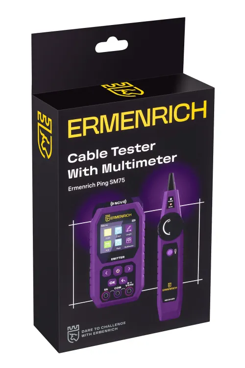 foto comprobador de cables con multímetro Ermenrich Ping SM75,  10