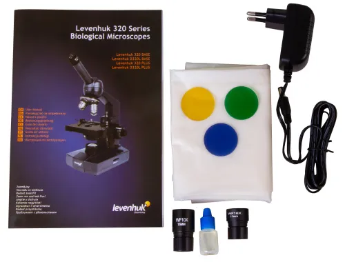gráfico microscopio biológico monocular Levenhuk 320 PLUS,  15
