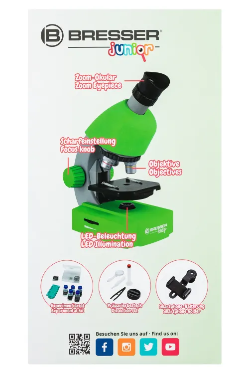 fotografía microscopio Bresser Junior 40–640x,  12