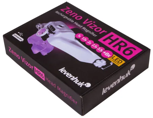 gráfico lupa frontal recargable Levenhuk Zeno Vizor HR6,  14