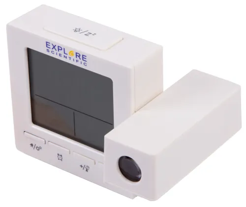 fotografía reloj de proyección digital RC Explore Scientific, blanco,  10