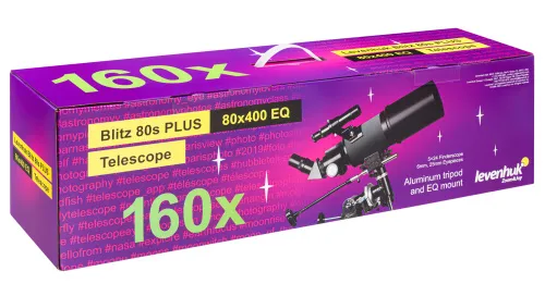 imagen telescopio Levenhuk Blitz 80s PLUS,  12