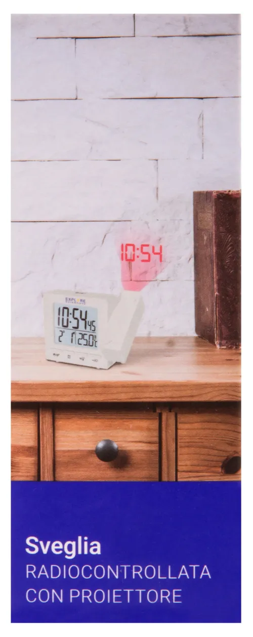 fotografía reloj de proyección digital RC Explore Scientific, blanco,  17