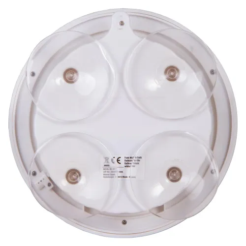 gráfico reloj de pared resistente al agua Bresser MyTime Bath, blanco,  5